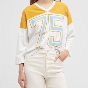 Mother the 34, patched varsity embroidered tee